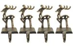 4 Pieces Reindeer Christmas Stocking Holder Skid Mantel Hooks.... Fixed Price $36.05.