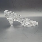 Galway Irish 24% Lead Crystal Glass Shoe W/ Claddagh Bride Slipper Cinderella. Fixed Price $12.00.