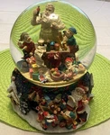 Kirkland Musical Snow Globe Rotating Scenic Base 8 Santa Workshop #37213. Fixed Price $51.00.
