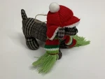 Creative Co-op Dog Christmas Tree Ornament 5" Plush Tweed Puppy Animal Rare Htf. Fixed Price $24.99.