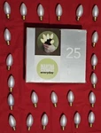 Martha Stewart 25CT White Pearl C7 Christmas String Lights W/ Replacement Bulbs. Fixed Price $34.99.