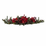 Artificial Poinsettia & Berry Centerpiece - Holiday Floral Arrangement Decor. Fixed Price $71.99.