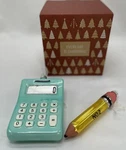 Blown Glass Ornaments Calculator And Pencil #2 Every Day Christmas Teacher. Fixed Price $13.90.