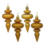 Vickerman 4" 4-FINISH Finial Christmas Ornaments Antique Gold (set Of 8). Fixed Price $27.64.