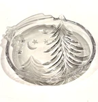 Starry Night Studio Nova Crystal Candy Dish 7" Vintage Christmas Holiday Bowl. Fixed Price $10.00.