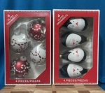 Glass Ornament. Penguins & Red/white Balls Holiday Time 2 Boxes Christmas Decor. Fixed Price $17.95.