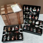 Vtg 2001 Thomas Pacconi 36PC Glass Christmas Ornaments In Wood Crate Set W/coa. Fixed Price $64.99.