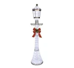 Veikous 6FT Christmas Pre-lit Street Light Decoration W/bow And 120 Led Openbox. Fixed Price $80.00.