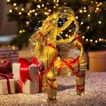 11.8" Lighted Christmas Straw Goat Home Decor Swedish Scandinavian Yule Style.... Fixed Price $9.38.