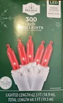 Holiday Time Christmas Lights 300 Red Mini White Wire 64' Valentine's New. Fixed Price $19.99.