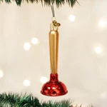 Old World Christmas Toilet Plunger Glass Ornament 32193. Fixed Price $12.88.