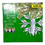 Home Accents Holiday 10" Led Snowflake Lights 3 Pack Twinkling Cool White Fr/shp. Fixed Price $38.69.