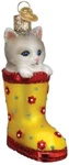 Old World Christmas Glass Ornament, Kitten Rain Boot (with Owc Gift Box). Fixed Price $16.15.