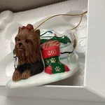 Danbury Mint Annual Yorkshire Terrier Yorkie Dog Christmas Ornament 2025 Nwt. Fixed Price $39.83.