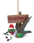 Cape Shore Christmas Resin Ornament, Hummingbird With Santa Hat, Holiday Decor. Fixed Price $20.99.