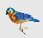 Old World Christmas Western Bluebird Clip-on Blown Glass Ornament. Fixed Price $21.99.