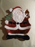 Holiday 2010 Christmas Santa Claus Stoneware Platter 14" X 11. Fixed Price $22.25.