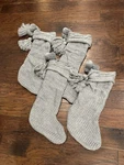 Set Of 4 Cable Knit Holiday Tassels Stocking Gray Target Hearth & Hand Magnolia. Fixed Price $32.95.