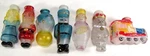 7 Old World Christmas Glass Light Covers Vtg. Holiday Decor Santa Snowman Train. Fixed Price $9.95.