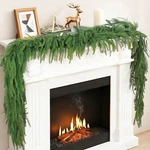 9 Ft Real Touch Norfolk Pine Garland Green Artificial Christmas Faux .... Fixed Price $26.99.