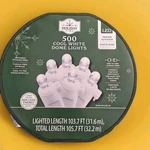Holiday Time 500 Count Cool White Dome Led Christmas Lights Wire 103.7 Ft. Fixed Price $68.86.