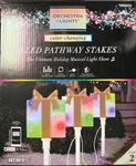 Gemmy Orchestra Of Lights 3 Led Pathway Markers Stakes Christmas Gifts Presents. Fixed Price $44.99.