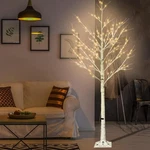 6FT Artificial Lighted Birch Tree Fairy Lights Faux Xmas Party Home Decor. Fixed Price $35.99.