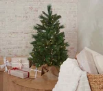 3' Santa's Best Bristol Christmas Tree W/ Micro-leds & Ez Power 120 Lights. Fixed Price $119.99.