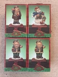 Vintage Santa Stocking Holder Hanger Set Of 4 Christmas Fantasy Ltd Iron Base. Fixed Price $120.00.