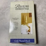 Nos 1997 Restore & Restyle Gold Christmas Tree Stocking Mantle Hook Vtg. Fixed Price $19.99.