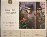 Solar Led Deck Lights Set Of 2 Threshold. Fixed Price $22.99.