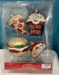 New Holiday Home Shatterproof Junk Food Christmas Ornaments Pizza Fries Taco. Fixed Price $16.95.