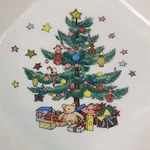 Nikko "christmastime" Serving Bowl Tree Pattern Made Japan 9" No Box. Fixed Price $24.95.
