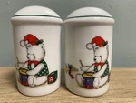 Anchor Hocking Christmas Holiday Memories Salt & Pepper Shakers Santa Drum Bear. Fixed Price $22.99.