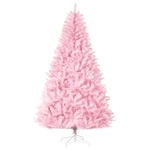 Homcom 7' Artificial Christmas Tree With Auto Open, Wide Shape, Pink. Fixed Price $69.99.