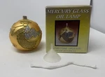 Mercury Glass Oil Lamp Christmas Ornament Gold Angel Stained Holiday. Fixed Price $17.59.