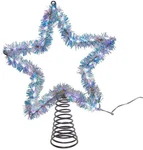 Kurt Adler String Light Star Christmas Tree Topper Set, Silver, 12". Fixed Price $25.51.
