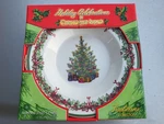 Rare Christopher Radko Christmas Soup Bowls 4PACK Rimmed 9" Holiday Celebration. Fixed Price $39.99.