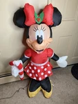 3.5' Gemmy Airblown Inflatable Christmas Disney Minnie Mouse W/ Candy Cane. Fixed Price $28.88.