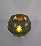 Large Metal Christmas Tree Cut Out Jingle Bell Tea Light Votive Candle Holder. Fixed Price $7.99.