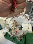 Swarovski Crystal Glass Christmas Tree Ornament With Red Ribbon & Gift Box. Fixed Price $60.00.