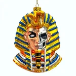 Ornamentallyyou Pharoah Half Skull Head Glass Multicolor 31IN Gothic. Fixed Price $28.68.