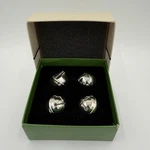 Lenox Kate Spade Set Of 4 Christmas Bells Silver Plated With Original Box. Fixed Price $59.95.