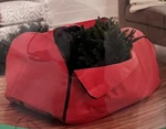 Rolling Christmas Tree Storage Bag Red Wheels Holiday Living 9 Artificial. Fixed Price $19.95.