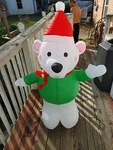 Gemmy Christmas 4 Foot Polar Bear Air Blown Inflatable Box. Fixed Price $22.99.