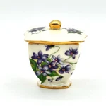 Fib Burton And Tiny Trinket Box Porcelain Floral Pattern Gold Color Trim. Fixed Price $13.74.