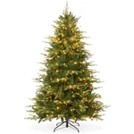 Pre-lit Aspen Fir Artificial Christmas Tree White & Multicolored Lights W/stand. Fixed Price $189.99.