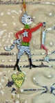 Whimsical Metal Christmas Tree Ornament Cat In High Heeled Boots "celebrate". Fixed Price $17.85.