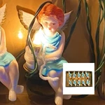 Vintage Silvestri Strand Christmas Lights 10 Blow Mold Angels Cherubs Works. Fixed Price $35.99.