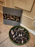 New Pottery Barn Forest Gnome Serving Drink Round Tray Christmas Holiday Black. Fixed Price $48.75.